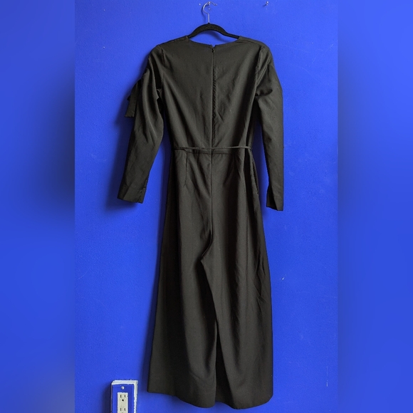 COS Black Long Sleeve Jumpsuit with Sleeve Tie - Picture 3 of 7